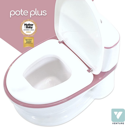 Pote Plus - My First WC Potty (Cinza) - Vencedor do Prêmio Mãe e Bebê Gold 2023 de Melhor Produto de Treinamento Potty