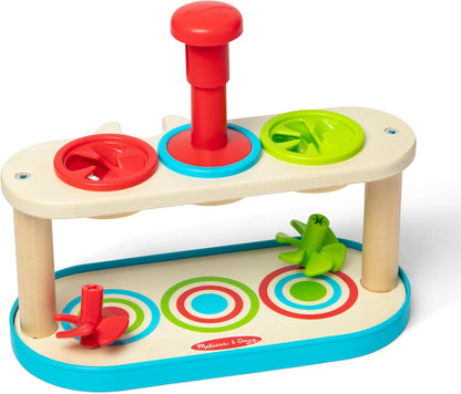 Melissa & Doug Match & Push Spinning Tops Brinquedo de habilidades de desenvolvimento para meninas e meninos 2+ - Certificado FSC