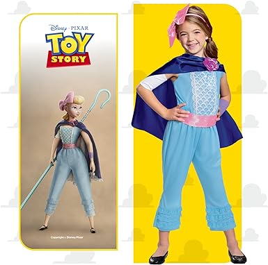 DISGUISE Fantasia oficial de luxo Bo Peep da Disney para meninas, fantasia de Toy Story para crianças tamanho S