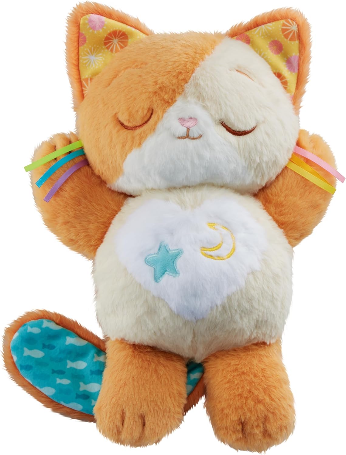 VTech Gatinho ronronante calmante para bebês, gatinho macio e relaxante com 3 modos de brincadeira, sons da natureza, ronronar e movimento de respiração, brinquedo interativo, presente para bebês de 0, 3, 6, 12 meses +, versão em inglês