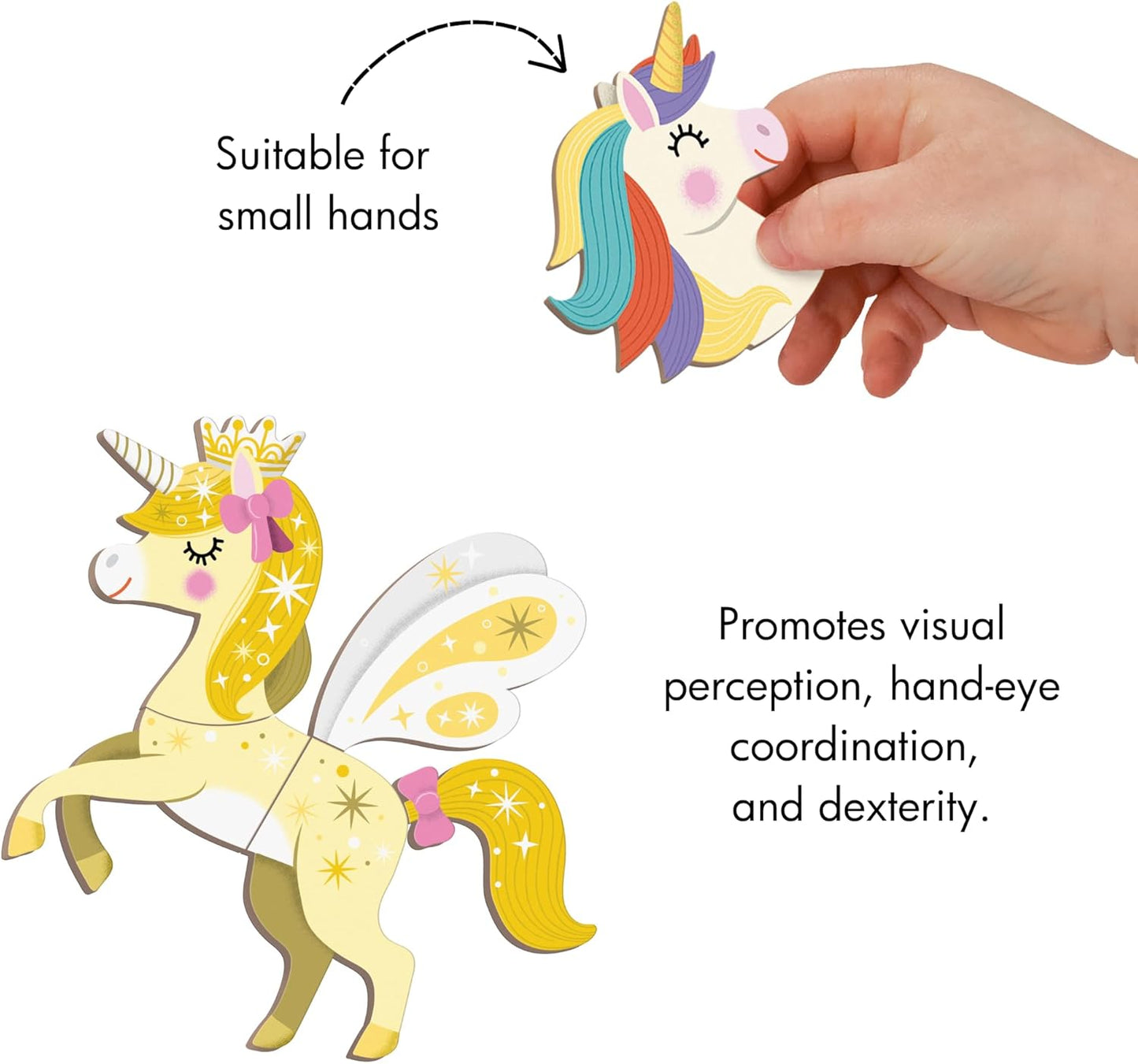 Janod - Magnéti'Book Unicorns - Jogo educativo de 44 ímãs com 10 cartas modelo - Brinquedo infantil de papelão FSC - Desenvolve Destreza e Imaginação - 3 anos +