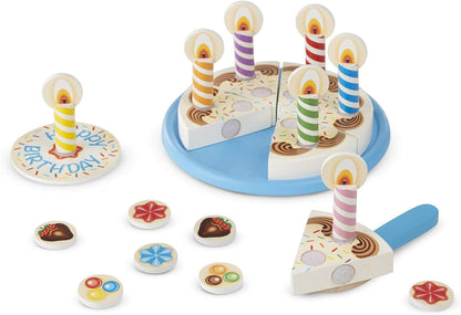 Melissa & Doug As pistas de Blue e você! Conjunto de jogos para festa de aniversário em madeira