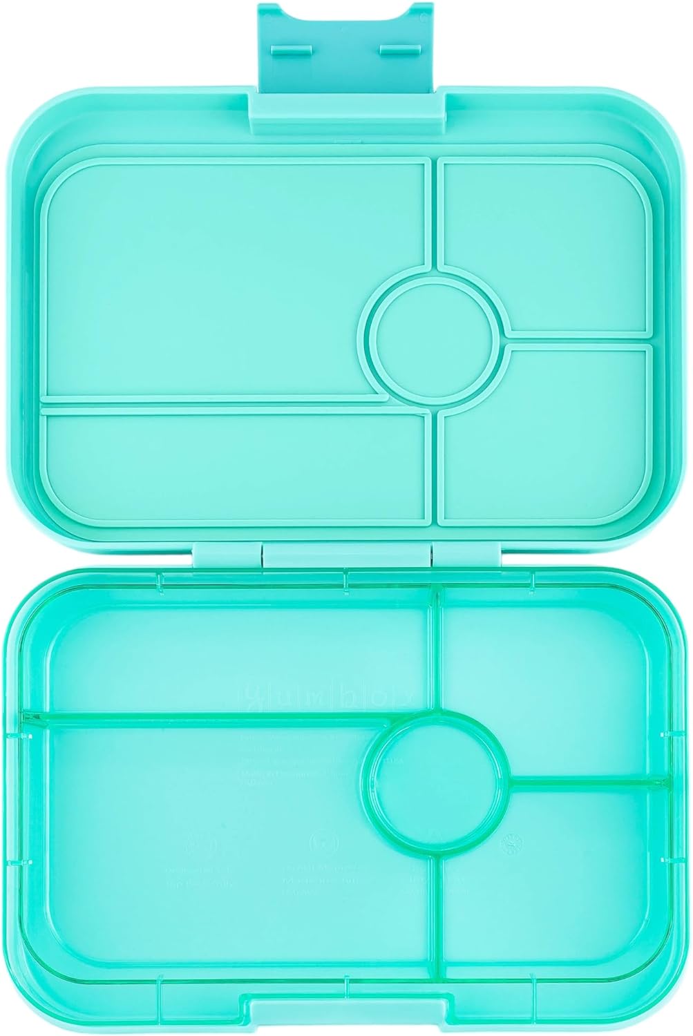 Yumbox  Tapas tamanho maior - lancheira Bento à prova de vazamentos com 5 compartimentos para pré-adolescentes, adolescentes e adultos (Bali Aqua com bandeja Aqua transparente) (BAIII202303A)