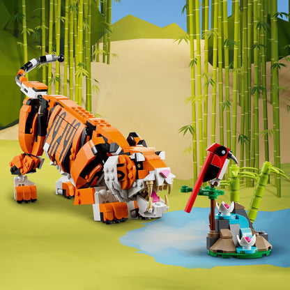 LEGO Criador 3 em 1 animais selvagens de safari, brinquedo de girafa para figuras de gazela para modelo de leão, conjunto para crianças, meninas e meninos de 9 anos ou mais, inclui flamingo e borboleta, presentes da natureza