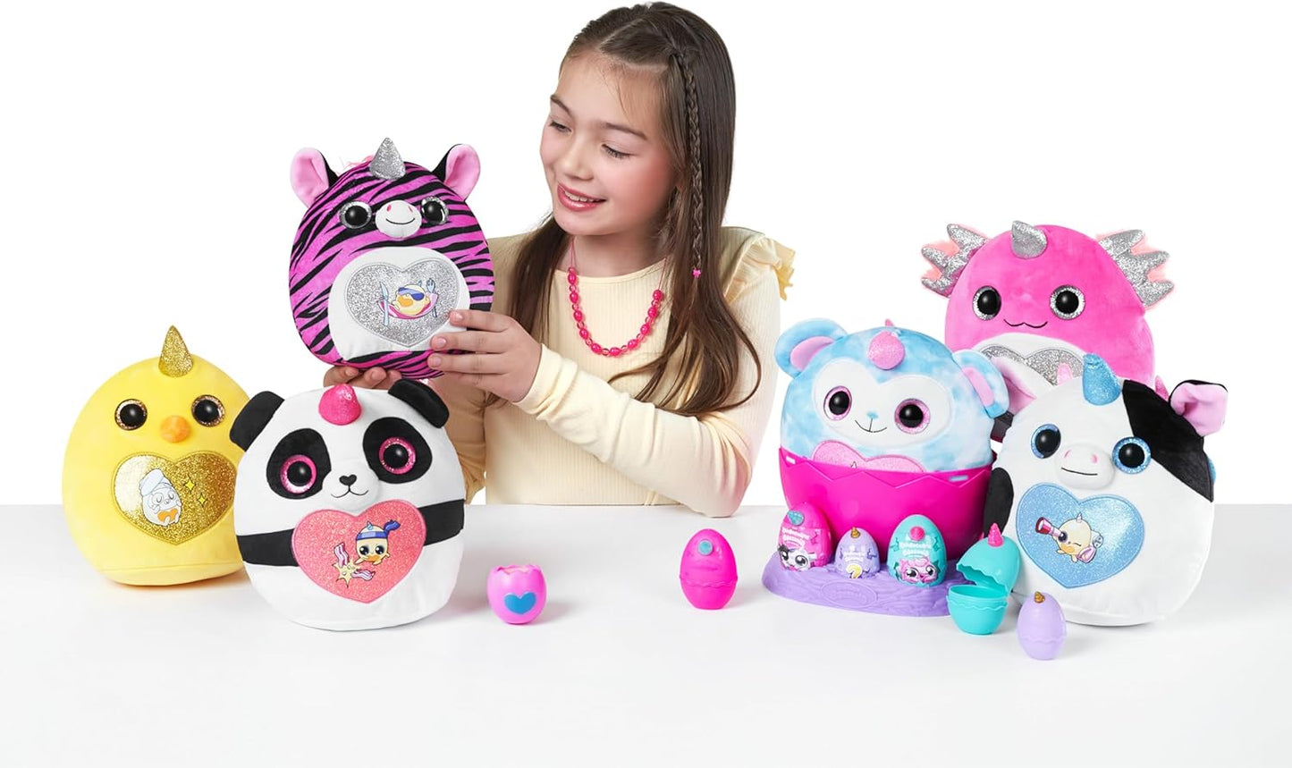 Rainbocorns ZURU Eggzania Mini Mania, Zebra, da ZURU Plush Surprise Unboxing com Animal Soft Toy, Ideia para Meninas com Brincadeiras Imaginárias (Zebra)