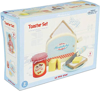 Le Toy Van - Conjunto de brinquedos de simulação de misturador de madeira Honeybake | Acessórios de cozinha para brinquedos de dramatização infantil