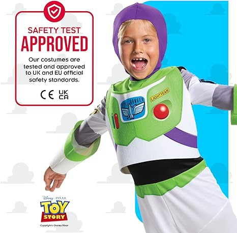 DISGUISE Disney Official Deluxe Buzz Lightyear Costume Kids, Buzz Lightyear Dress Up Onesie, Toy Story Dress Up Costume Fancy Dress, Trajes do Dia Mundial do Livro para meninos