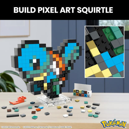 MEGA Conjunto de brinquedos de construção Pokémon Squirtle e Cubone com 45 peças, 2 personagens articulados e Pokébola, 2 polegadas de altura, para crianças, HXP15