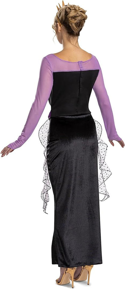 DISGUISE Traje clássico oficial da Disney Ursula adulto, fantasia de Halloween da pequena sereia para adultos tamanho L