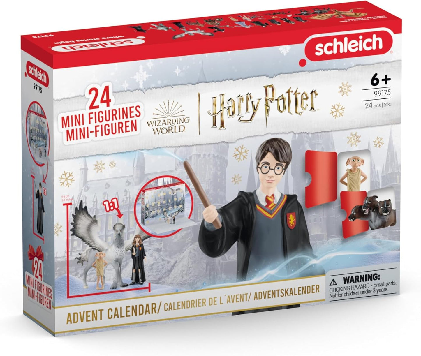 Schleich 99175 Calendário do Advento Harry Potter 2024, a partir dos 6 anos, Harry Potter, Playset, 37 x 9 x 28,7 cm