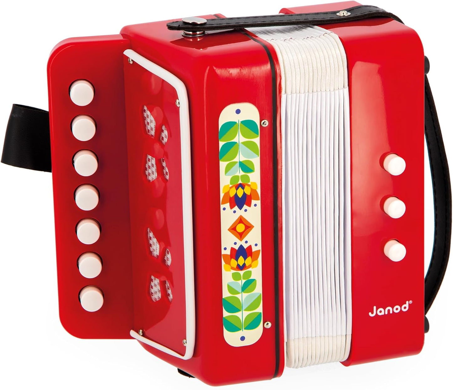 Janod - Acordeão Gioia - Instrumento Musical Infantil - Brinquedo de Despertar Musical - Com Alça de Apoio - 3 Anos +