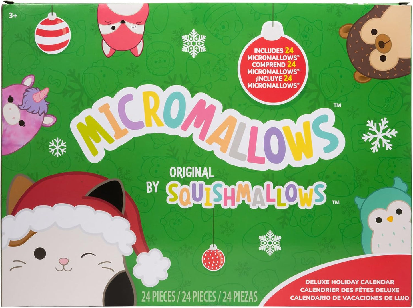 Calendario de Adviento festivo original de 24 días de Squishmallows de Micromallows