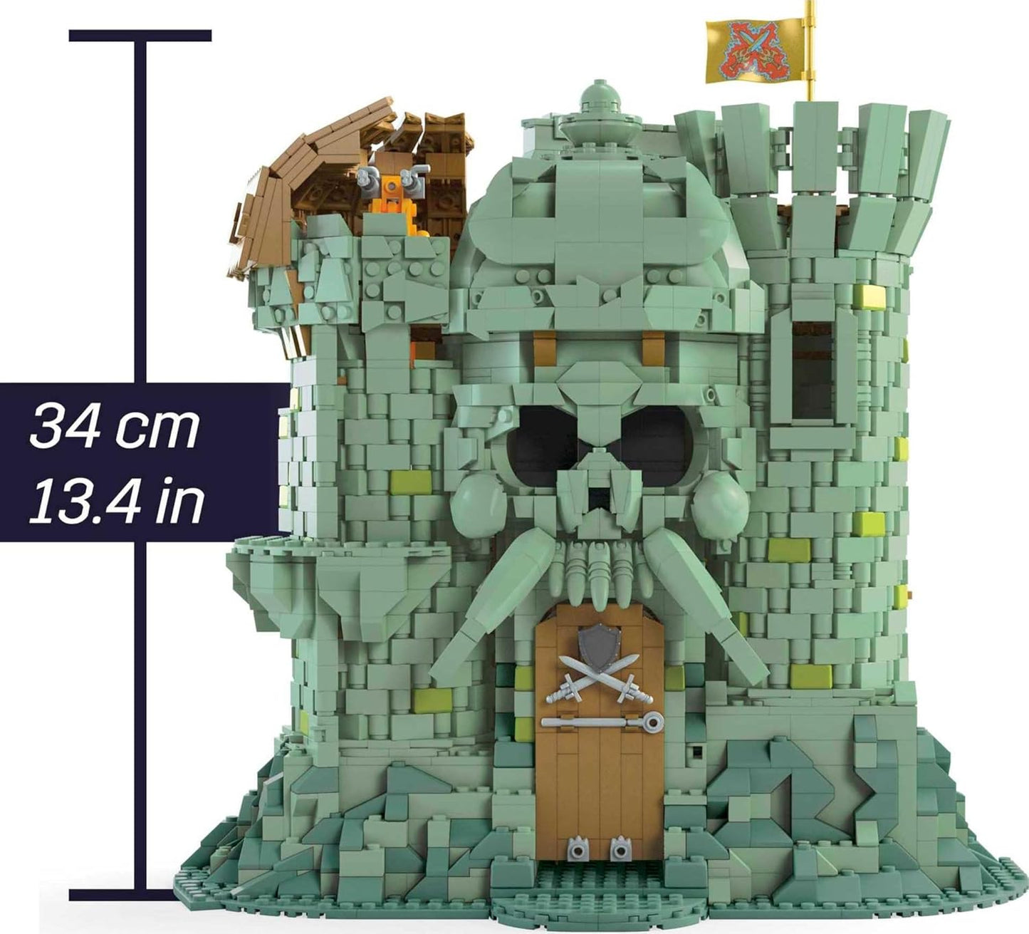 MEGA Conjunto de construção de brinquedos Masters of the Universe, MOTU Castle Grayskull com 3508 peças, 6 microfiguras de ação e acessórios, para colecionadores