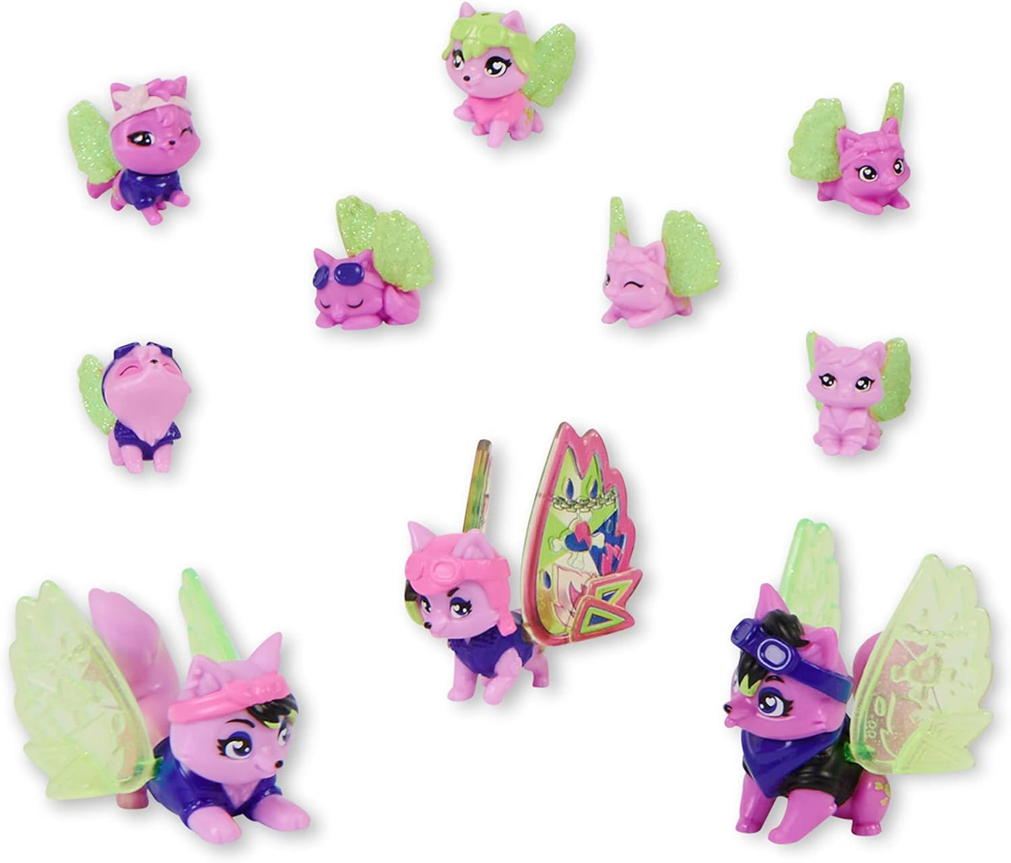 Hatchimals CollEGGtibles, desenho animado da família do lobo arco-íris com conjunto surpresa, 10 personagens, 2 acessórios, brinquedos infantis para meninas de 5 anos ou mais