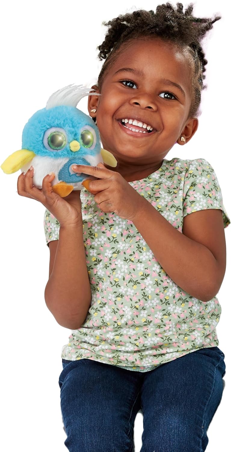 VTech LoLibirds, Juguete Interactivo para Pájaros con Respuestas Divertidas, Ojos que Cambian de Color, Música y Sonidos, Se Queda en el Hombro, Regalo para niños de 4, 5, 6 años en adelante, Azul, Versión en inglés