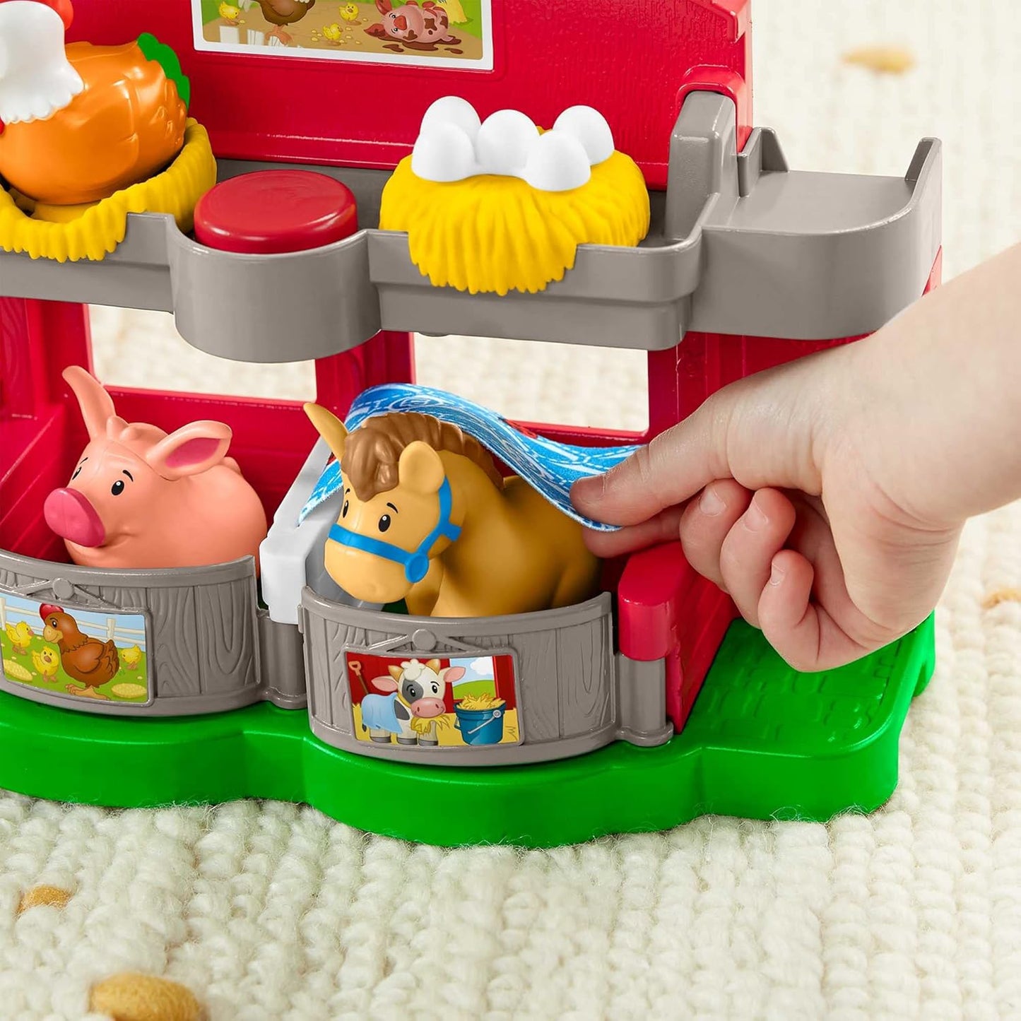 Fazenda Fisher-Price Pequenos Cuidando de Animais | Brinquedos infantis com animais de fazenda, luzes e sons | Brinquedos para bebês da fazenda infantil | Brinquedos de animais de fazenda para crianças de 1 a 5 anos