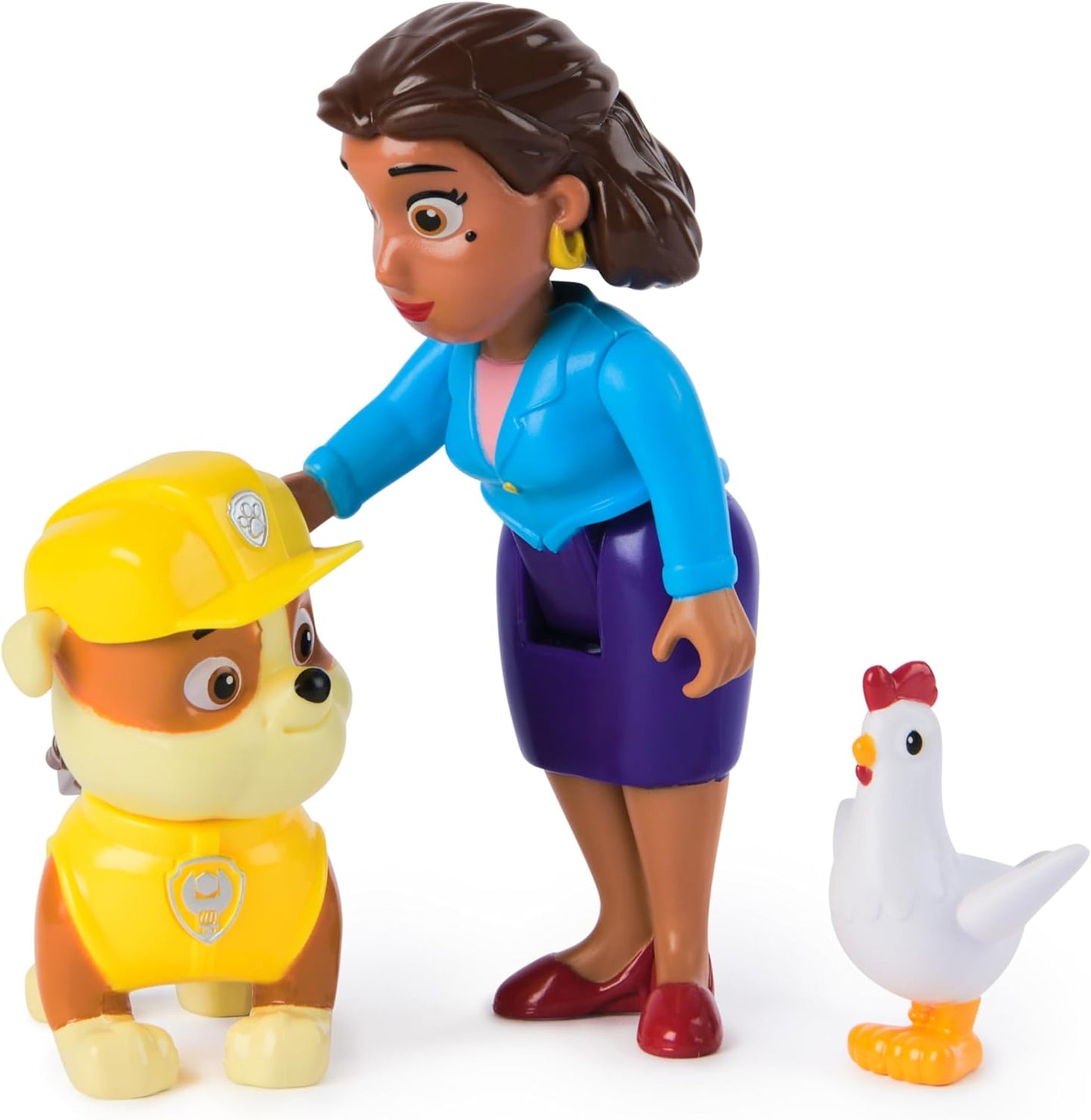 Paw Patrol Rubble, Mayor Goodway e Chickaletta Figures, brinquedos infantis para meninos e meninas a partir de 3 anos