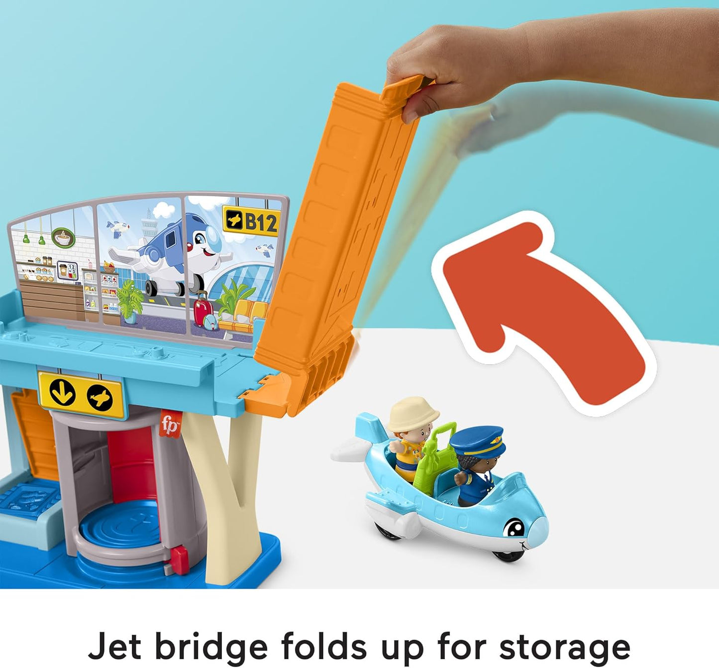 Juguetes Fisher-Price para niños pequeños, aventuras cotidianas, juego de aeropuerto en avión para preescolar, juegos de simulación, a partir de 1 año