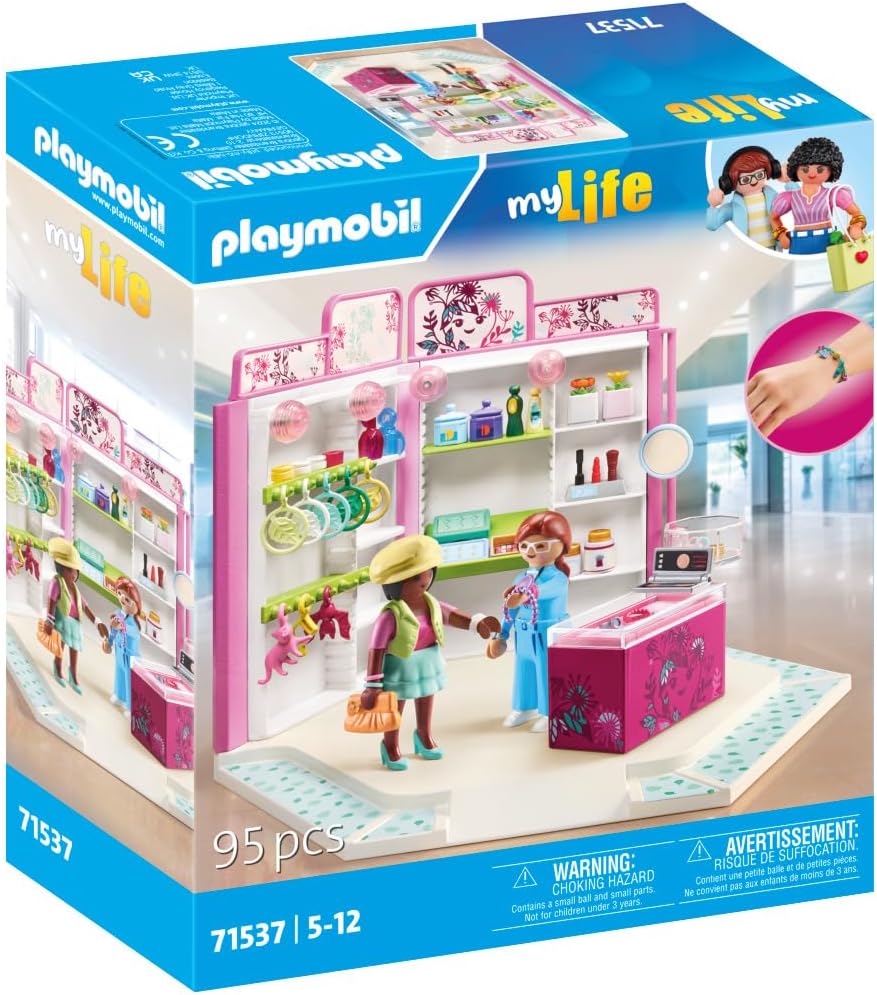 Playmobil 71537 myLife: Beauty Boutique, conselhos de estilo emocionantes para a roupa perfeita, incluindo broches, colares e muito mais, conjuntos de jogos criativos adequados para crianças a partir de 5 anos