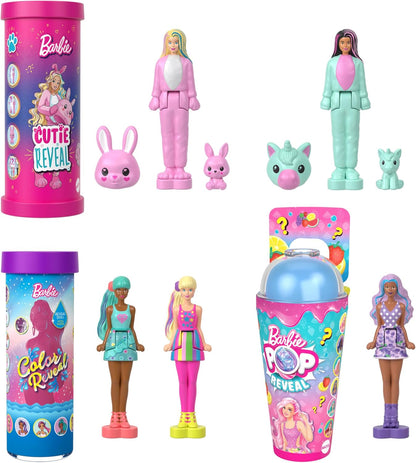 Barbie Mini BarbieLand Reveal Dolls 5-Pack, Bonecas de 1,5 polegadas com Unboxing Surpresa, Diferentes Revelações (Os Estilos Podem Variar), JCB27