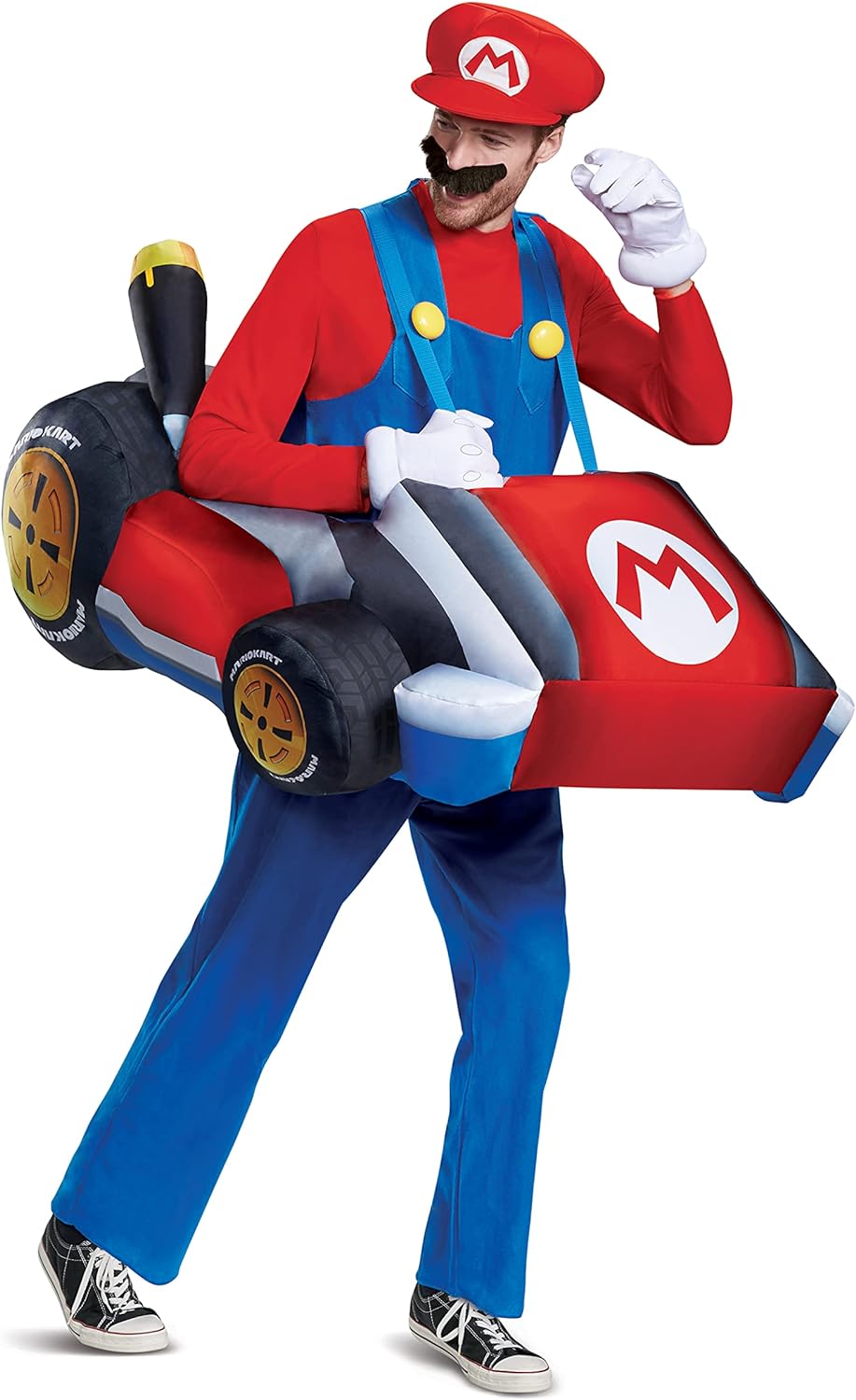 Disguise 15674AD Fantasia oficial de Super Mario inflável tamanho adulto, unissex, desenho animado, vermelho