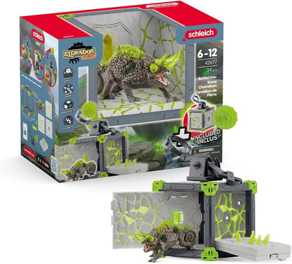 Schleich 42677 BattleCave Stone Chameleon, a partir de 7 anos, ELDRADOR CREATURES - Playset, 34 peças