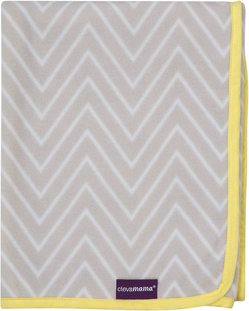 Clevamama Cobertor de lã Carib Basket - Cobertor de lã para bebê - 70x90 - Chevron cinza e branco, 3458