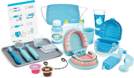 Melissa & Doug Kit de dentista Super Smile para crianças, brinquedos de dramatização para meninas de 3 anos ou mais | Brinquedos de dentista para crianças | Brinquedos educativos para meninos de 3 anos | Crianças