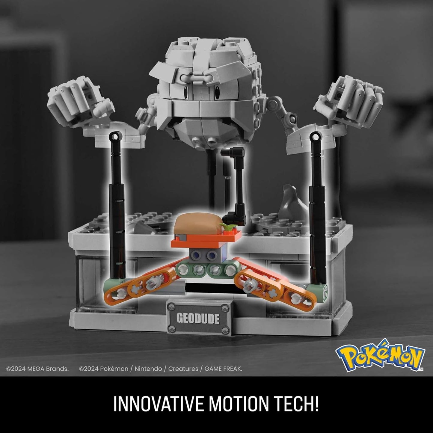 MEGA Conjunto de brinquedos de construção Pokémon Mini Motion Dugtrio com 350 peças, Pop Up Motion, 5 polegadas de altura, para colecionadores adultos, HTH73