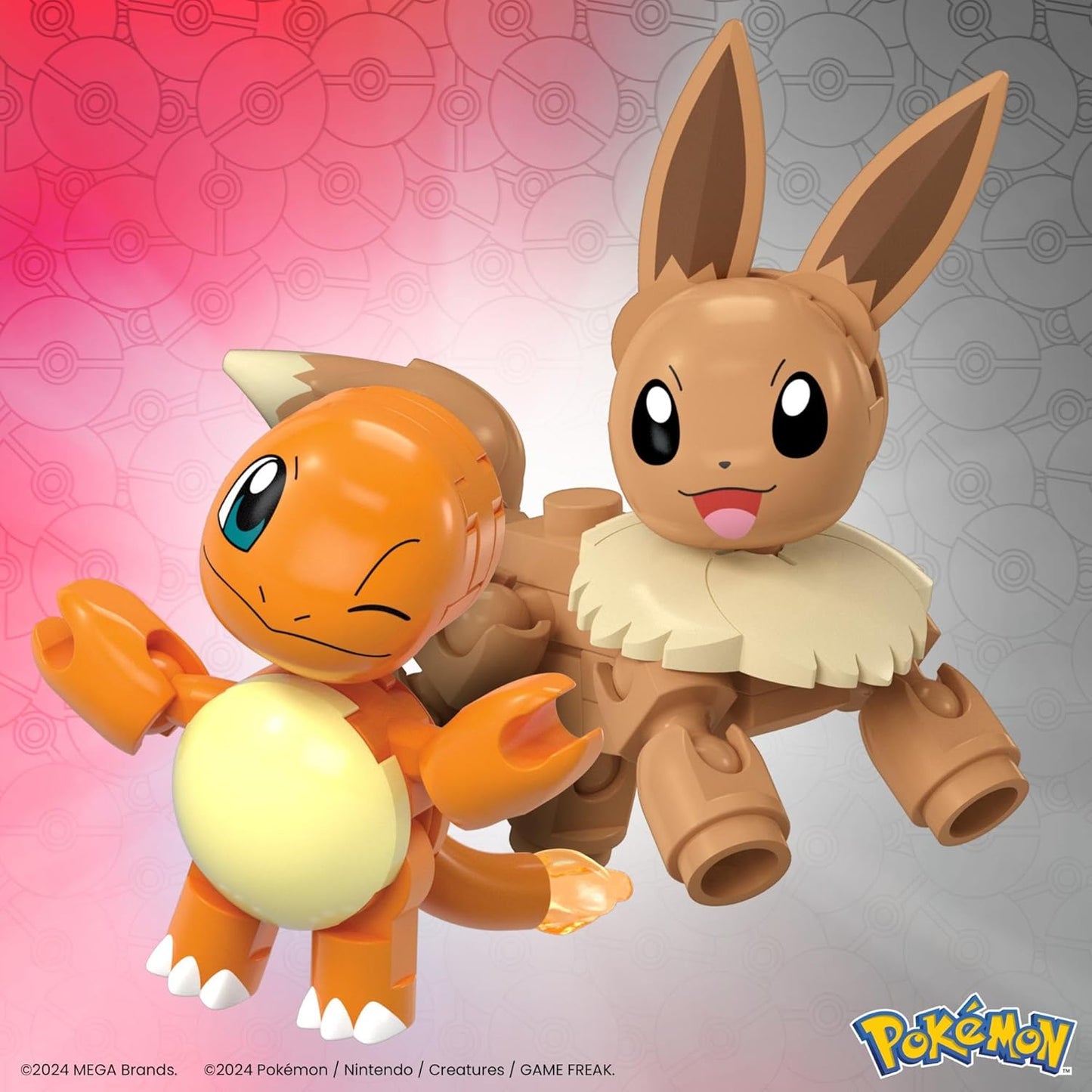 MEGA Conjunto de brinquedos de construção Pokémon Squirtle e Cubone com 45 peças, 2 personagens articulados e Pokébola, 2 polegadas de altura, para crianças, HXP15