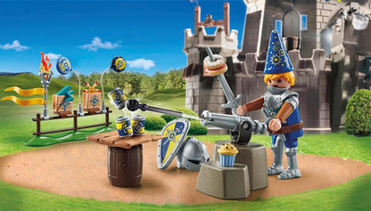 Playmobil  71447 Novelmore: Aniversário do Cavaleiro, celebração cheia de ação com o Príncipe Arwynn, duelos e acessórios emocionantes, encenação divertida e imaginativa, conjuntos de jogos artísticos adequados para crianças a partir de 4 anos