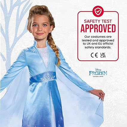 DISGUISE Disfraz de Elsa Oficial de Frozen Clásico Oficial de Disney para Niña, Disfraz de Frozen para Niña, Disfraces de Princesa para Niña, Disfraces del Día Mundial del Libro para Niña