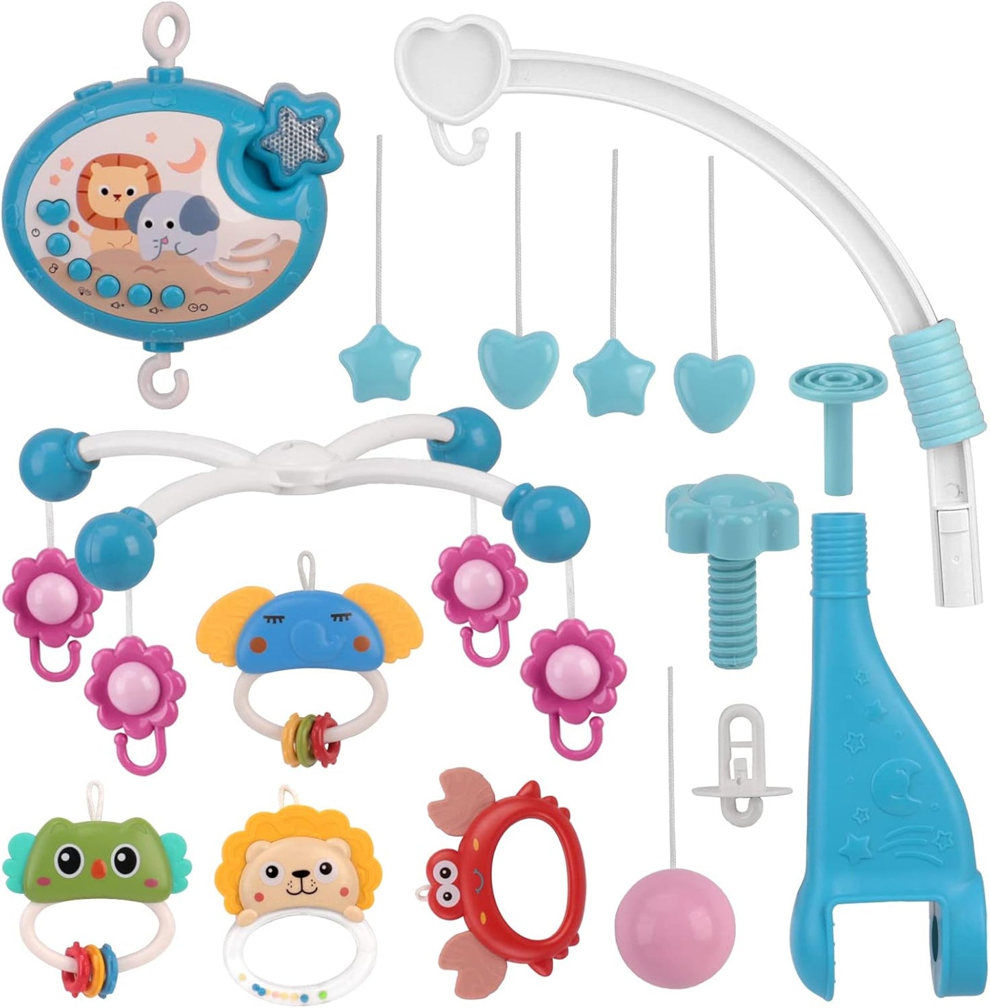 Amybenton Berço Móbile para Bebê com Música e Projeção - Móbile para Berço com Função de Temporização - Móbile Suspenso para Bebês - Presente para Recém-nascidos de 0 a 12 Meses