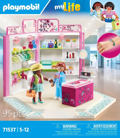 Playmobil 71537 myLife: Beauty Boutique, conselhos de estilo emocionantes para a roupa perfeita, incluindo broches, colares e muito mais, conjuntos de jogos criativos adequados para crianças a partir de 5 anos