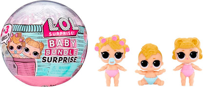 LOL. Surprise Baby Bundle Surprise - Bonecas colecionáveis com tema de bebê - Gêmeos, trigêmeos ou animais de estimação com revelação de água - 2 ou 3 bonecas incluídas - Ótimo para meninas a partir de 3 anos, rosa