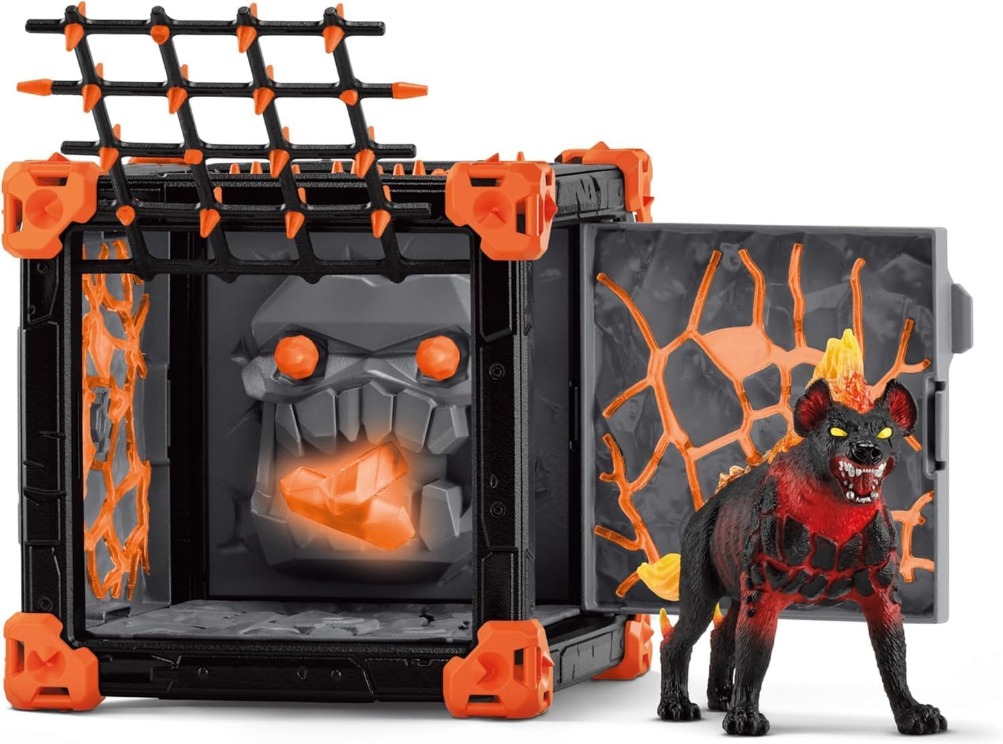 Schleich 42674 BattleCave Lava Hyena, a partir de 7 anos, ELDRADOR CREATURES - Playset, 27 peças