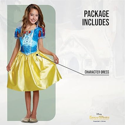 DISGUISE Traje clássico oficial da Branca de Neve da Disney para crianças, roupa de vestir da Branca de Neve, fantasias de princesa para meninas, vestido extravagante, fantasias do Dia Mundial do Livro para meninas