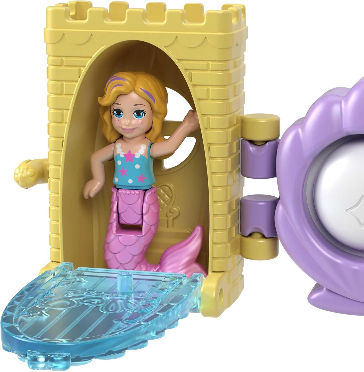 Polly Pocket Pulseira Mattel Treasures – Tema Concha – Pulseira + 1 Micro Boneca e Recursos Interativos!