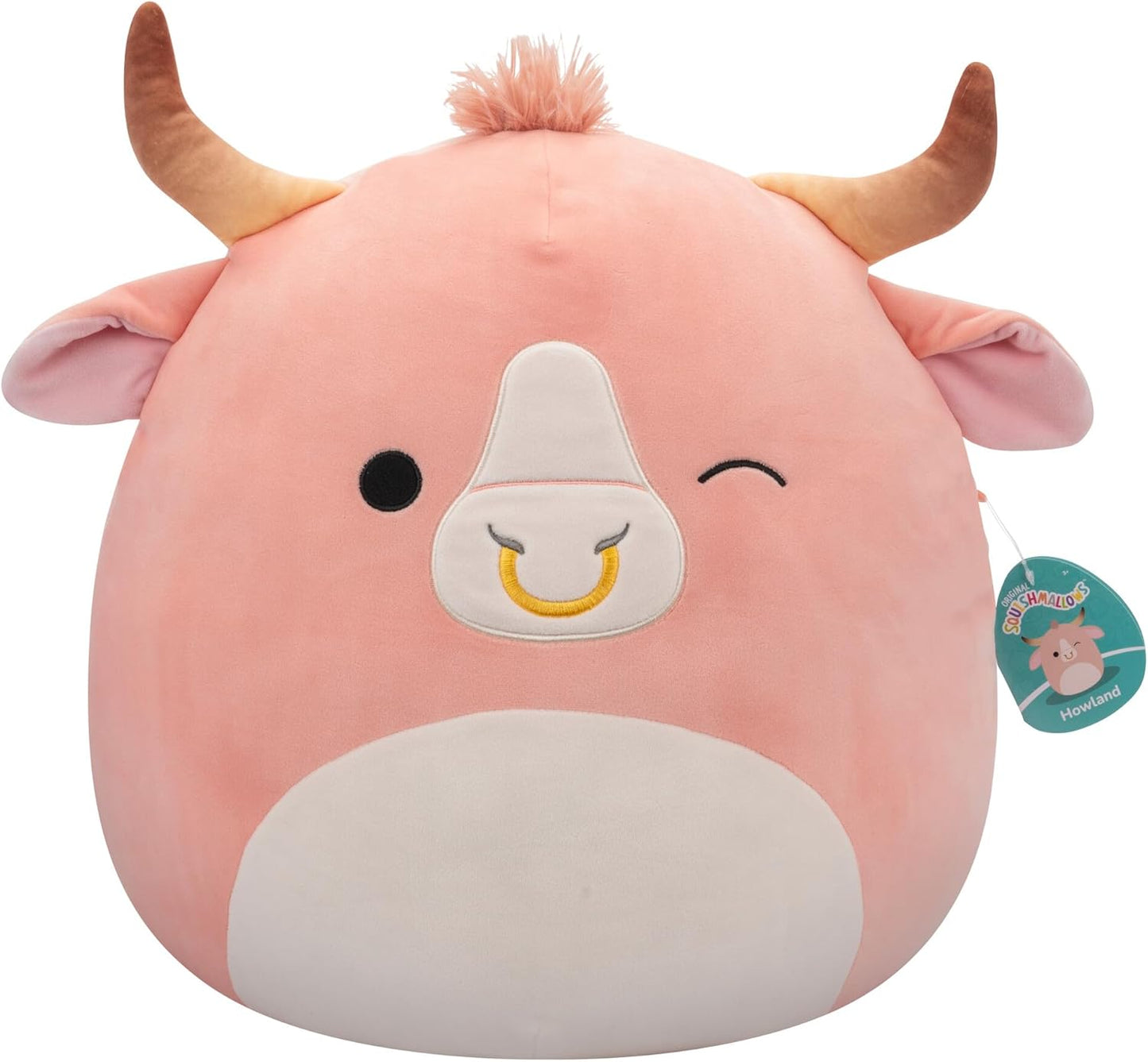 Squishmallows SQCR05472 Howland El Toro Brahma Melocotón De 16 Pulgadas