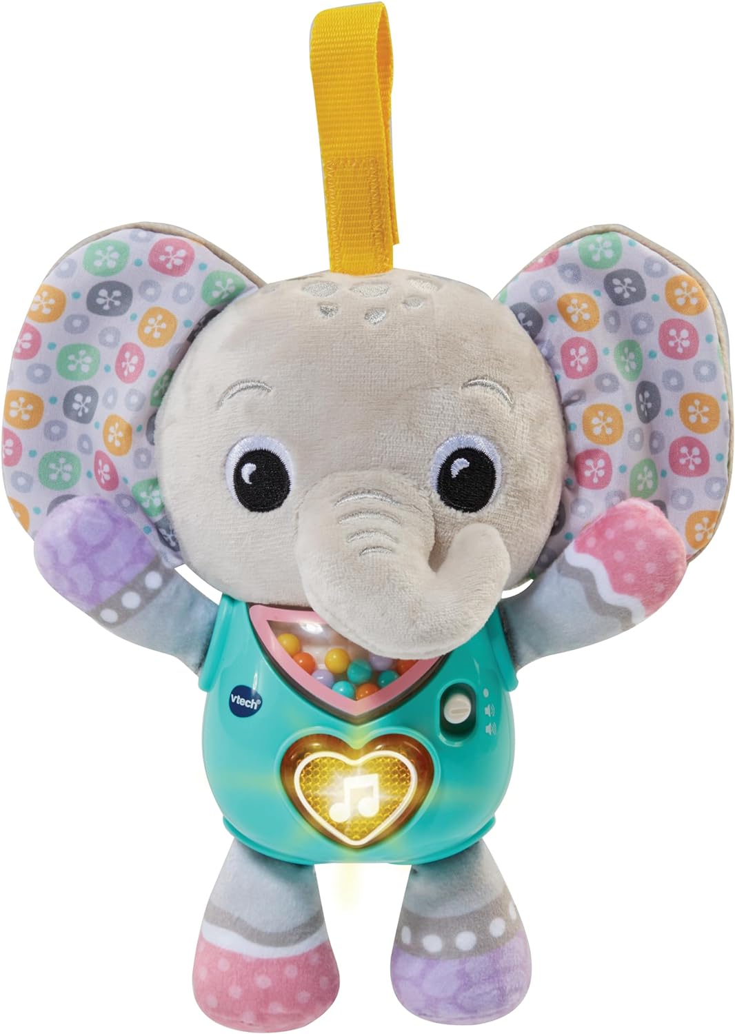 VTech Baby Cuddle &amp; Sing Elephant, Juguete Interactivo para Bebé con Luces, Números y Canciones, Sonajeros y Texturas, Regalo para Bebés de 3, 6, 9, 12 Meses+, Versión en Inglés