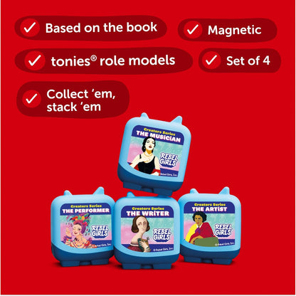 tonies Rebel Girls: Creators Series Audio Clever Pocket Tonie Set, para uso com Toniebox