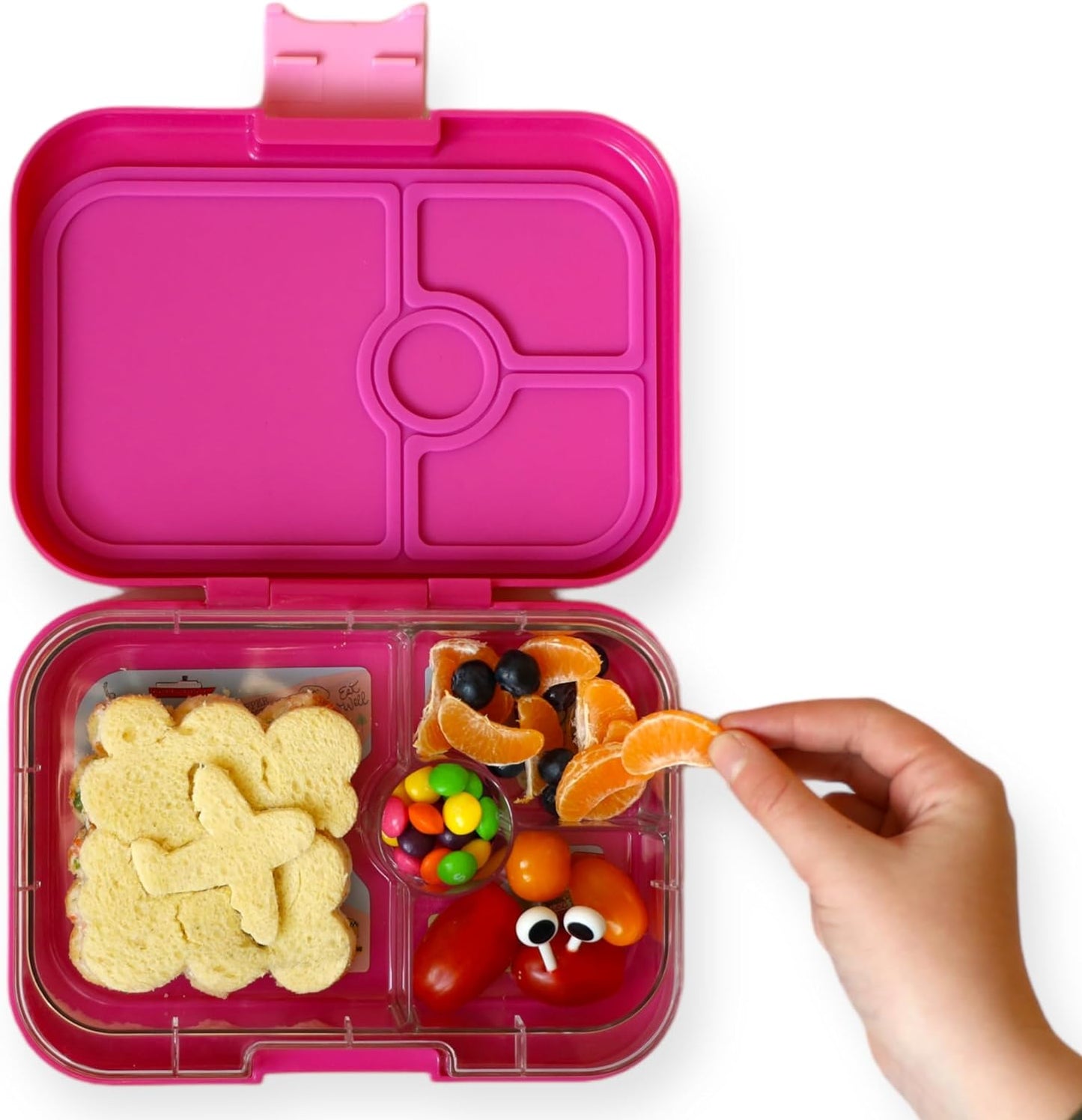 Yumbox Recipiente de lancheira Bento à prova de vazamentos Panino para crianças e adultos (azul surf (bandeja de urso polar))