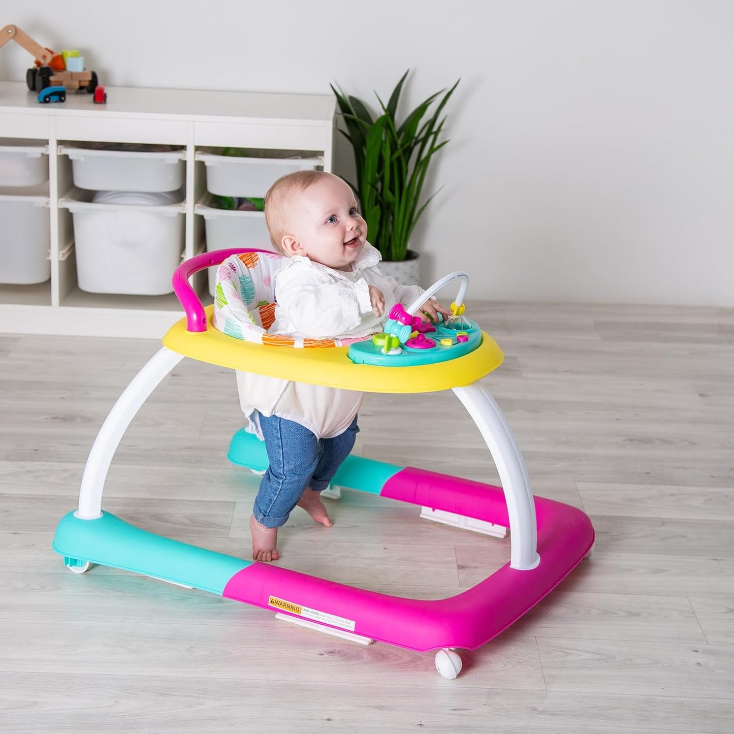 Red Kite Baby Go Round Kiddo Walker e Push Along combinados rosa (50cm x 62cm x 75cm)