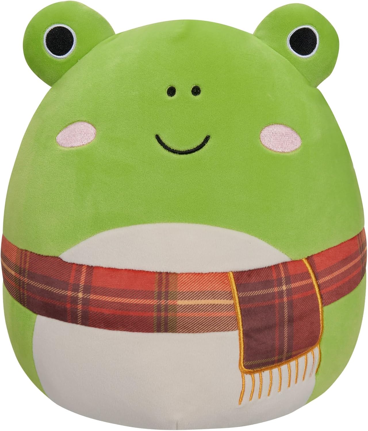 Squishmallows SQCR04581 Wendy - Rana Verde con Bufanda a Cuadros 12"