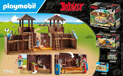 Playmobil 71542 Asterix: Roman Camp, emocionante conquista do acampamento pelos gauleses, incluindo poção mágica para aumentar a força, conjuntos de jogos detalhados adequados para crianças a partir de 5 anos