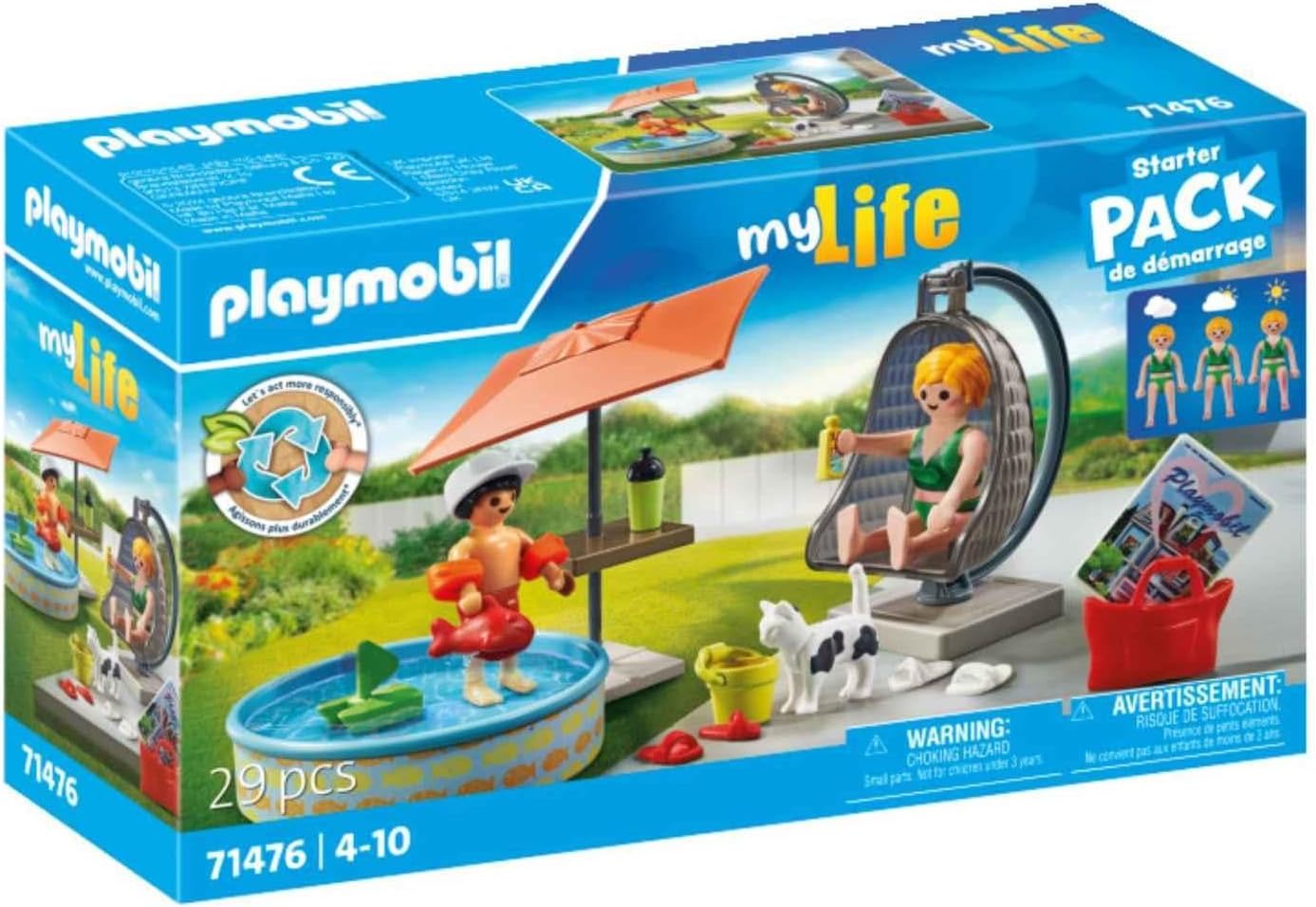 Playmobil 71476 My Life: Splashing Fun in the Garden Starter Pack, brinquedo para presentear e encenação divertida e imaginativa, conjuntos de jogos adequados para crianças a partir de 4 anos