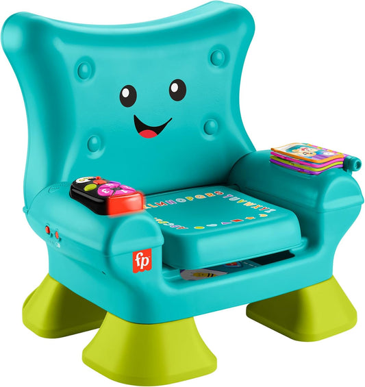 Fisher-Price Laugh &amp; Learn Smart Stages Chair, versión: inglés + francés + alemán, juguete para bebés y niños de 6 a 36 meses,