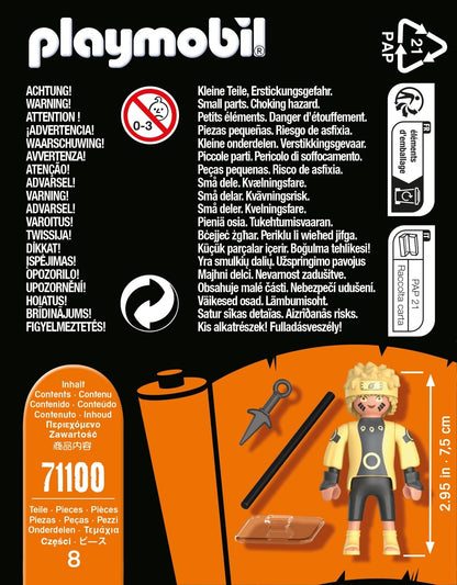 Playmobil 71100 Naruto: Conjunto de figuras Naruto Rikudou Sennin Mode, figura de coleccionista de anime Naruto Shippuden, juego adecuado para niños y fanáticos a partir de 5 años