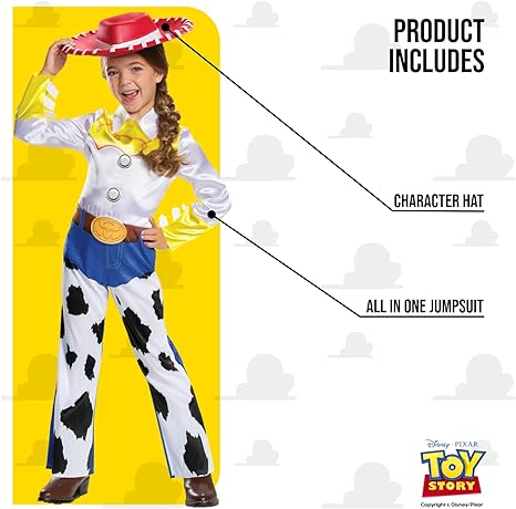 DISGUISE  Fantasia oficial de luxo Jessie Toy Story da Disney para crianças, fantasia de vaqueira, roupa de Toy Story Jessie Cow Girl, fantasias do Dia Mundial do Livro para meninas