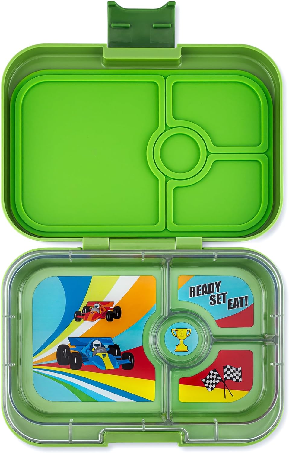 Yumbox Recipiente de lancheira Bento à prova de vazamentos Panino para crianças e adultos (azul surf (bandeja de urso polar))